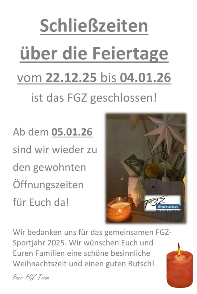FGZ Schließzeiten