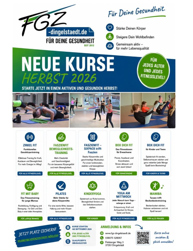 NEUE KURSE IM HERBST 2026
